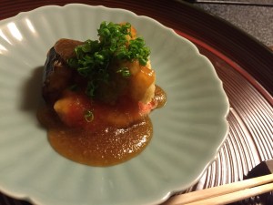 茄子とエビの天ぷらあんかけIMG_0605